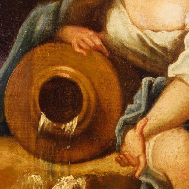 19th Century French Neoclassical Painting Oil On Canvas
