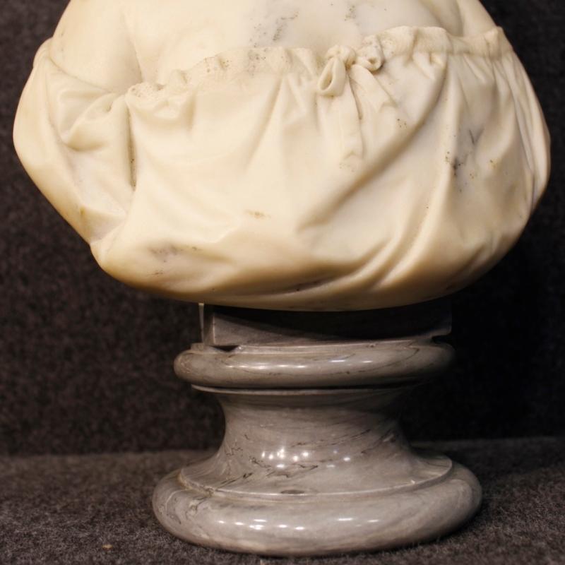 19th Century French Marble Sculpture Depicting Child Bust