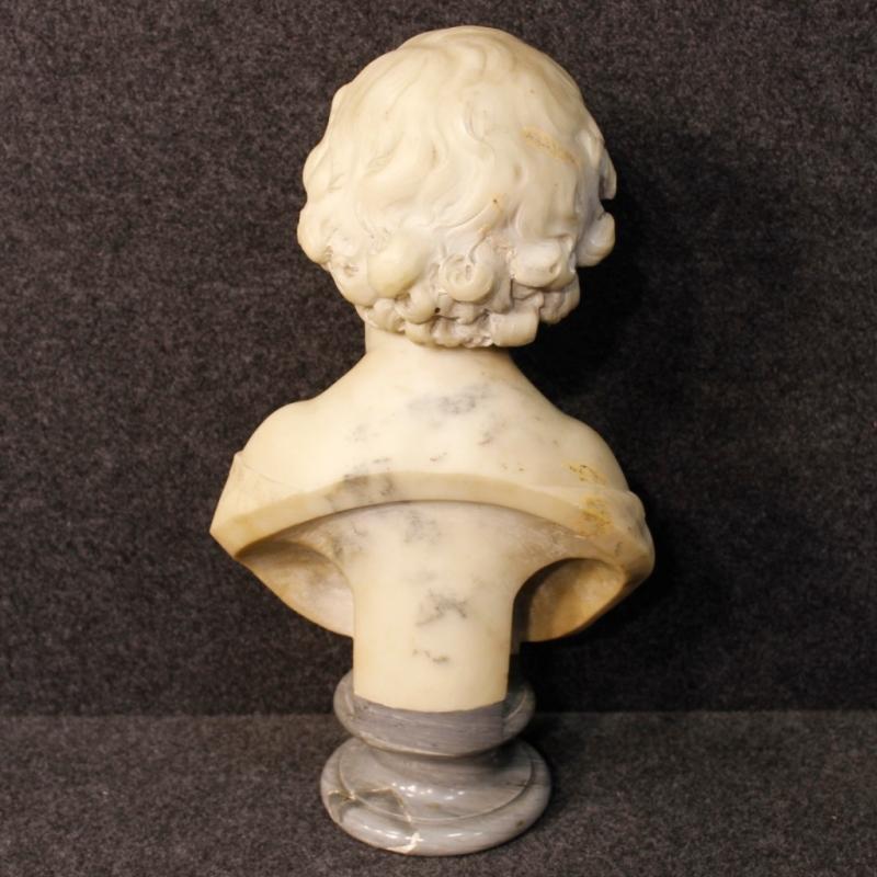 19th Century French Marble Sculpture Depicting Child Bust