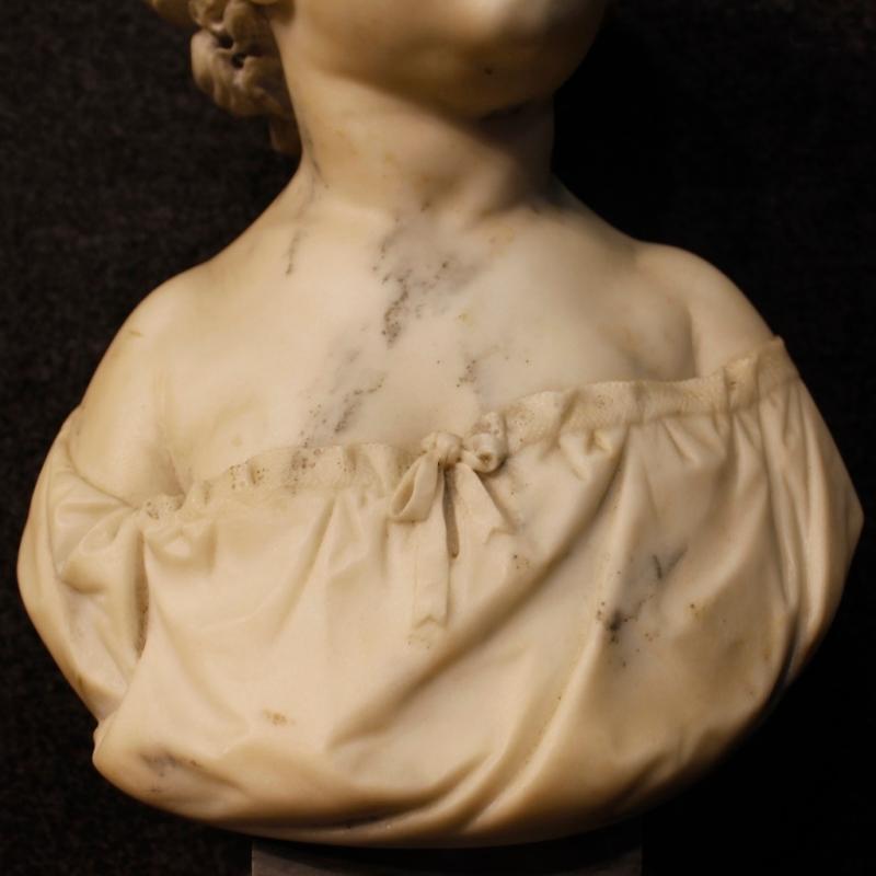 19th Century French Marble Sculpture Depicting Child Bust
