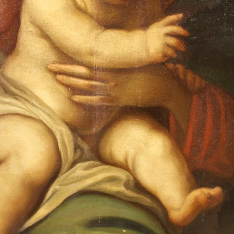 20th Century Italian Religious Painting Depicting Holy Family