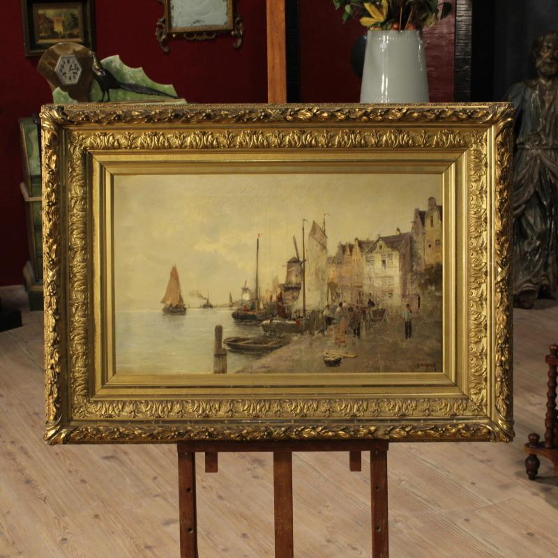 20th Century Seascape Painting Signed R. Wagner