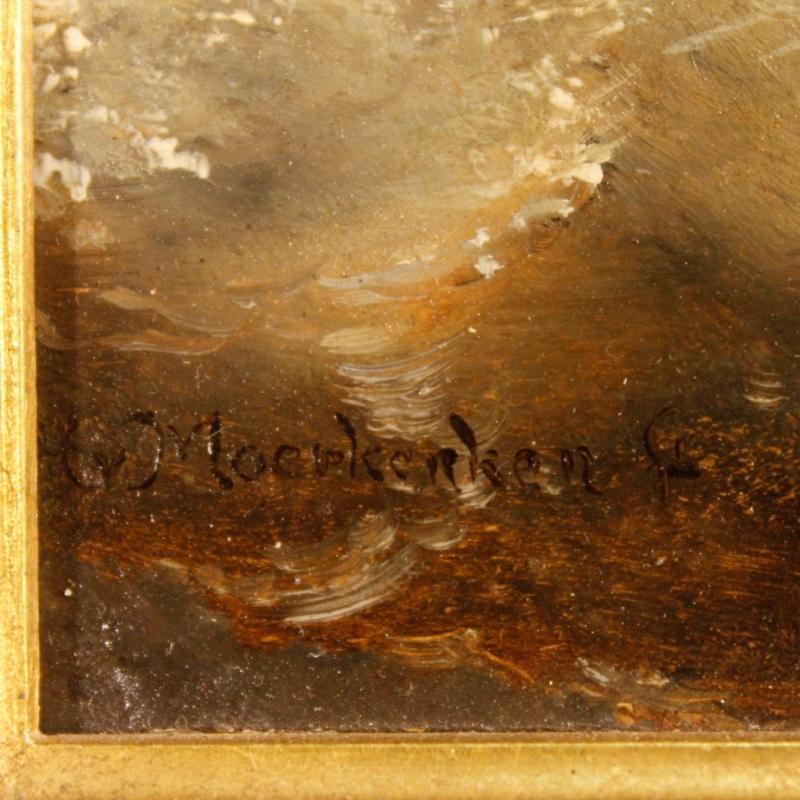 20th Century Dutch Seascape Painting Oil On Panel