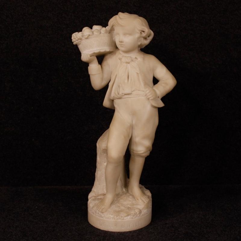 20th Century French Autumn Sculpture In Alabaster