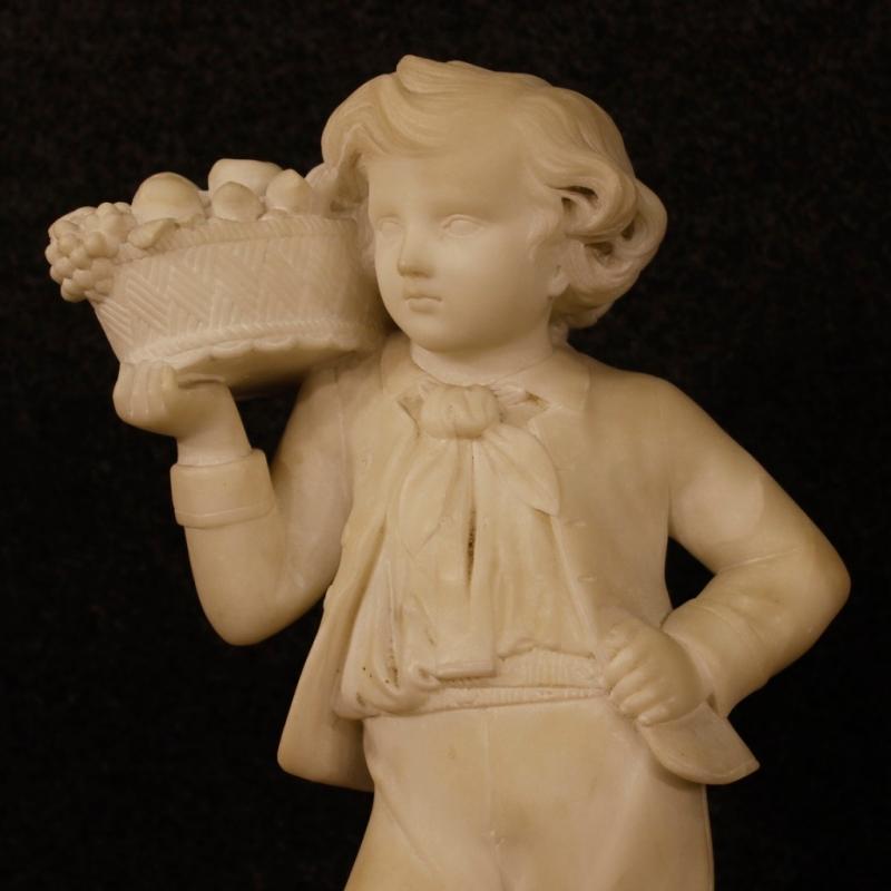 20th Century French Autumn Sculpture In Alabaster