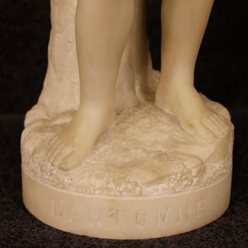 20th Century French Autumn Sculpture In Alabaster