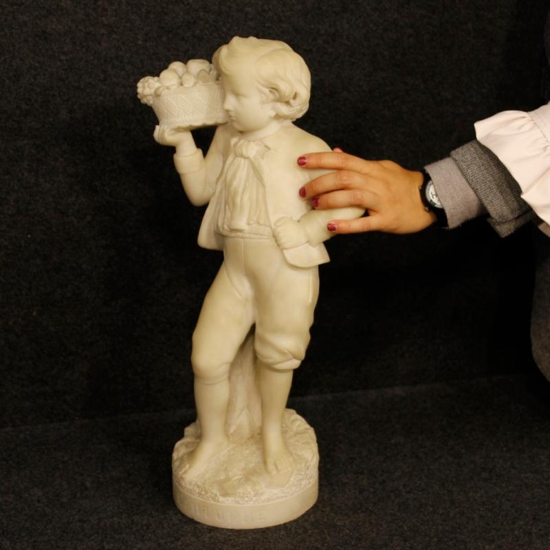 20th Century French Autumn Sculpture In Alabaster