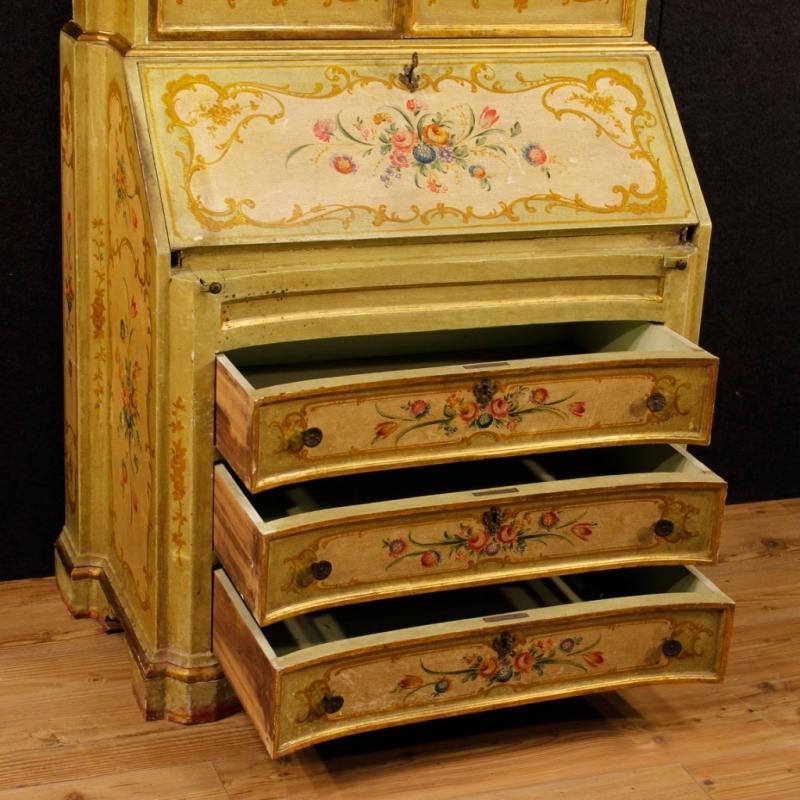 20th Century Venetian Lacquered, Gilt And Painted Trumeau