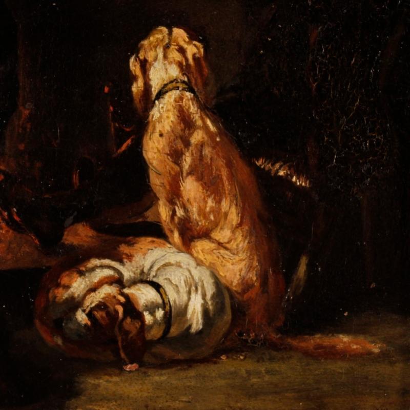 19th Century French Signed Interior Scene Painting