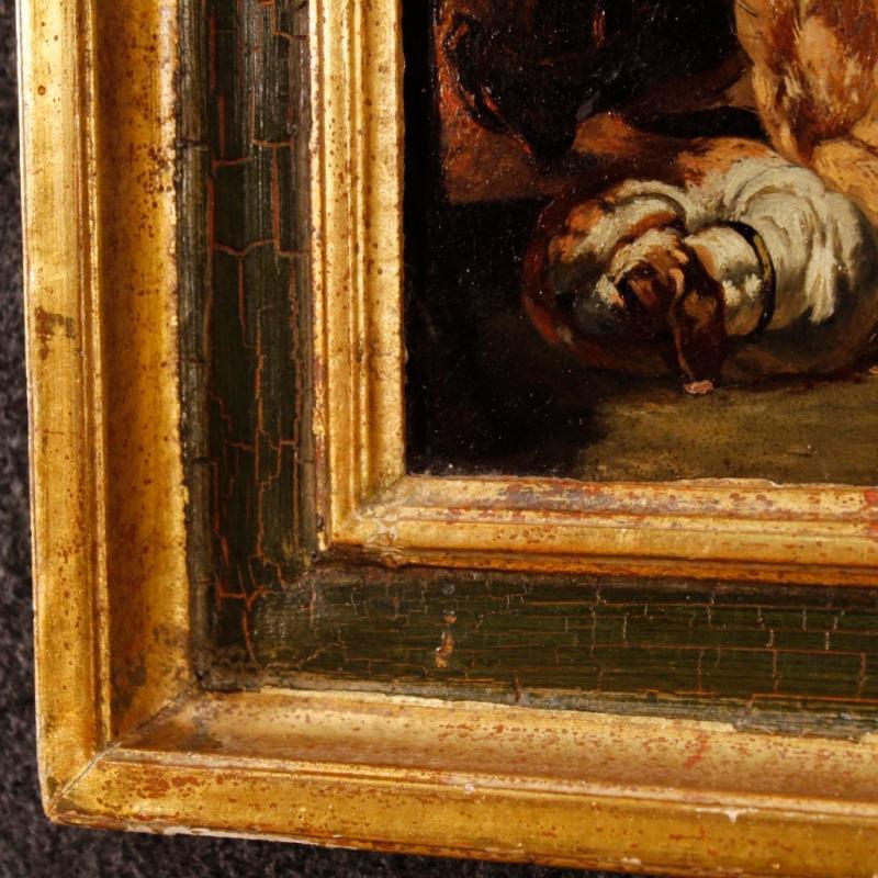 19th Century French Signed Interior Scene Painting