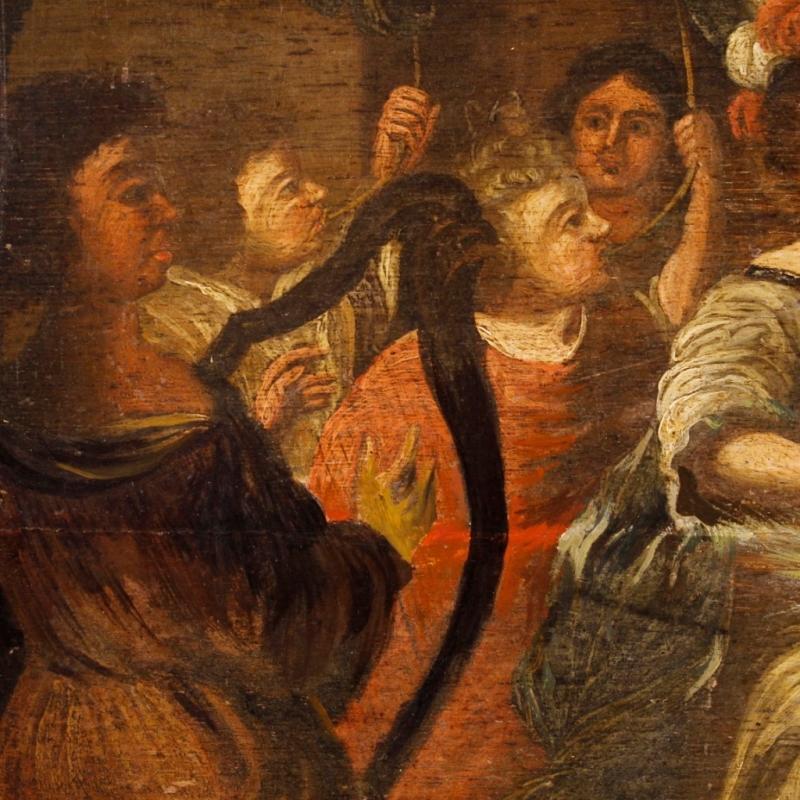 18th Century Flemish Religious Painting David's Triumph