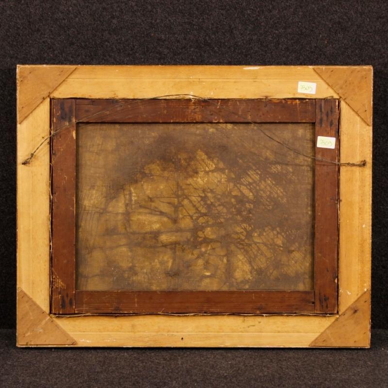 19th Century Dutch Winter Landscape Oil Painting