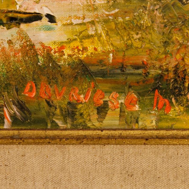 20th Century Dutch Signed Oil Painting Depicting Impressionist Landscape