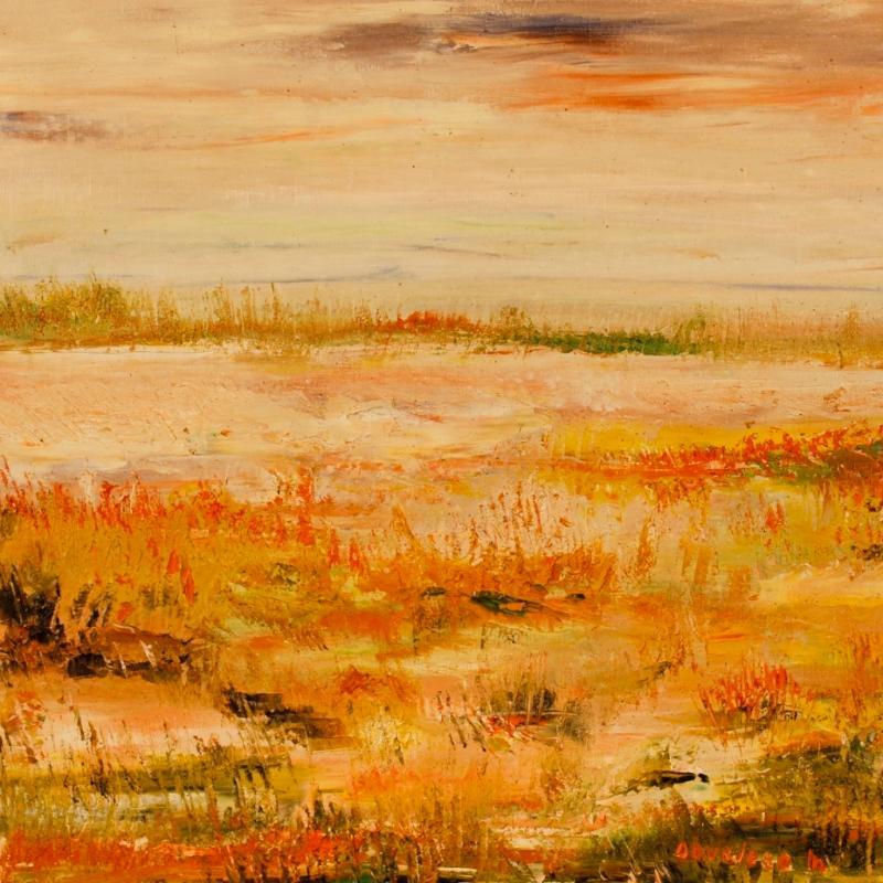 20th Century Dutch Signed Oil Painting Depicting Impressionist Landscape