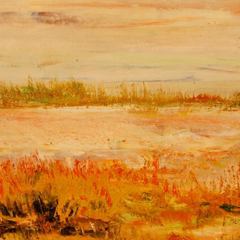 20th Century Dutch Signed Oil Painting Depicting Impressionist Landscape