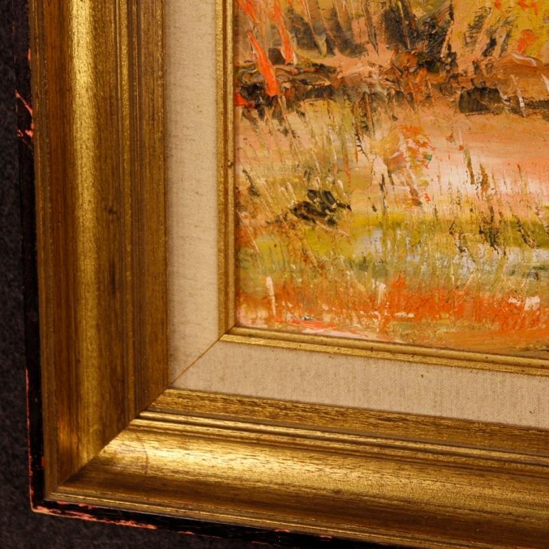 20th Century Dutch Signed Oil Painting Depicting Impressionist Landscape