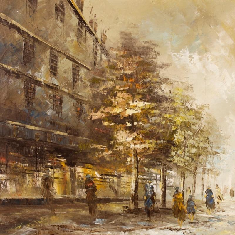 20th Century French Oil Painting Depicting Paris View
