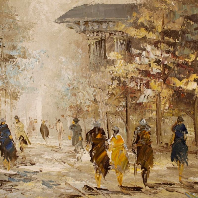 20th Century French Oil Painting Depicting Paris View