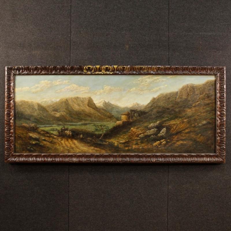 20th Century French Signed Landscape Oil Painting