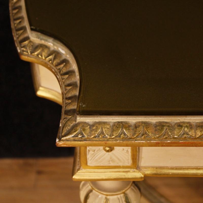 20th Century Italian Lacquered And Gilt Side Table