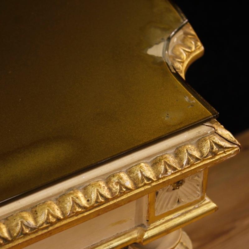 20th Century Italian Lacquered And Gilt Side Table
