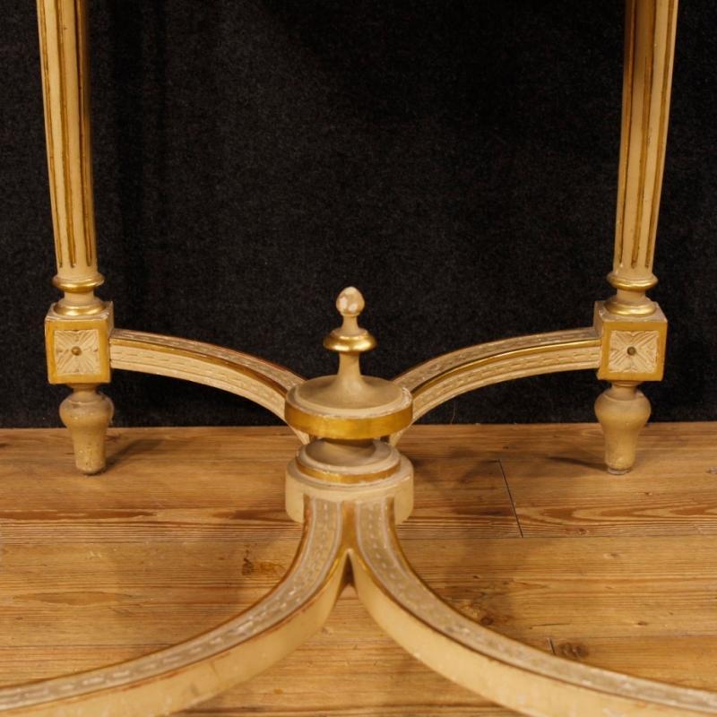 20th Century Italian Lacquered And Gilt Side Table