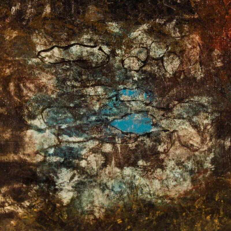 20th Century American Abstract Painting Oil On Canvas