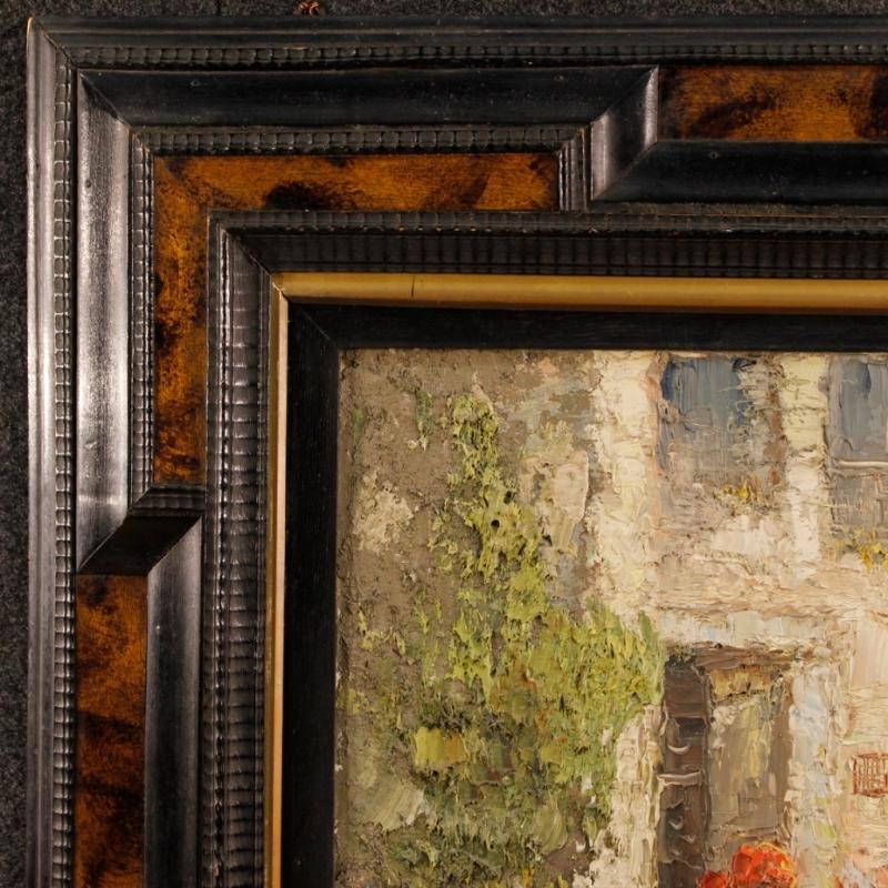 20th Century Italian Signed Oil Painting Depicting Rural Landscape