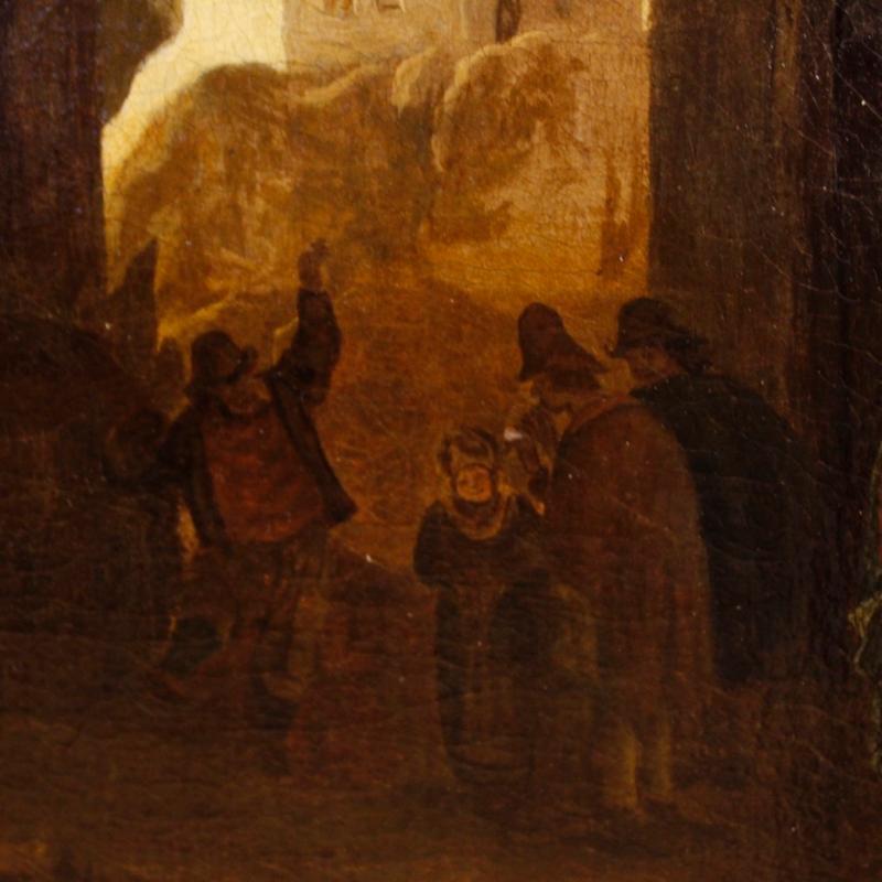 Dutch Landscape Oil Painting From 18th Century