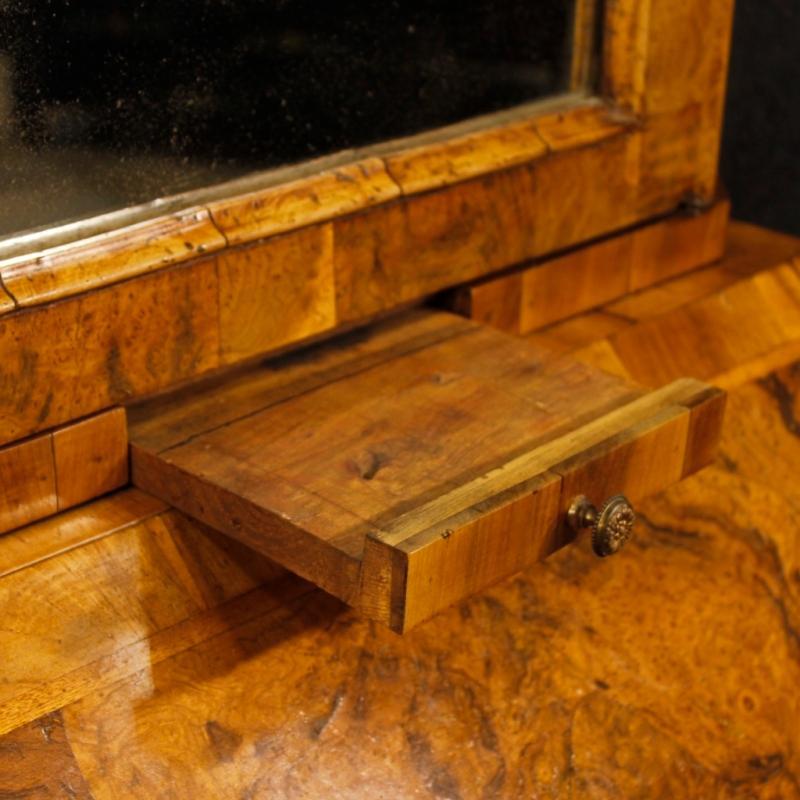 Venetian Inlaid Trumeau In Walnut Wood, 20th Century