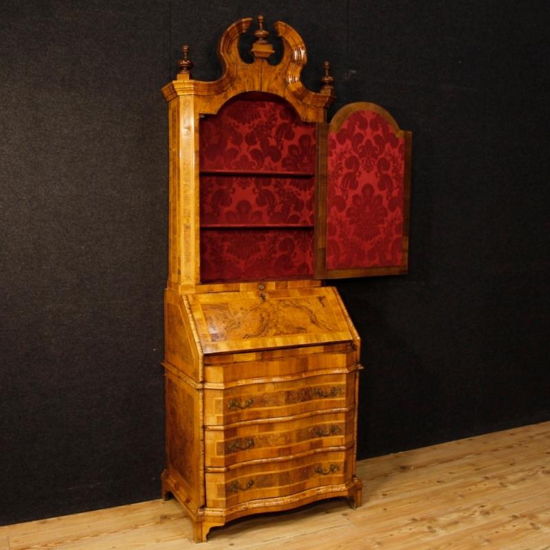Venetian Inlaid Trumeau In Walnut Wood, 20th Century