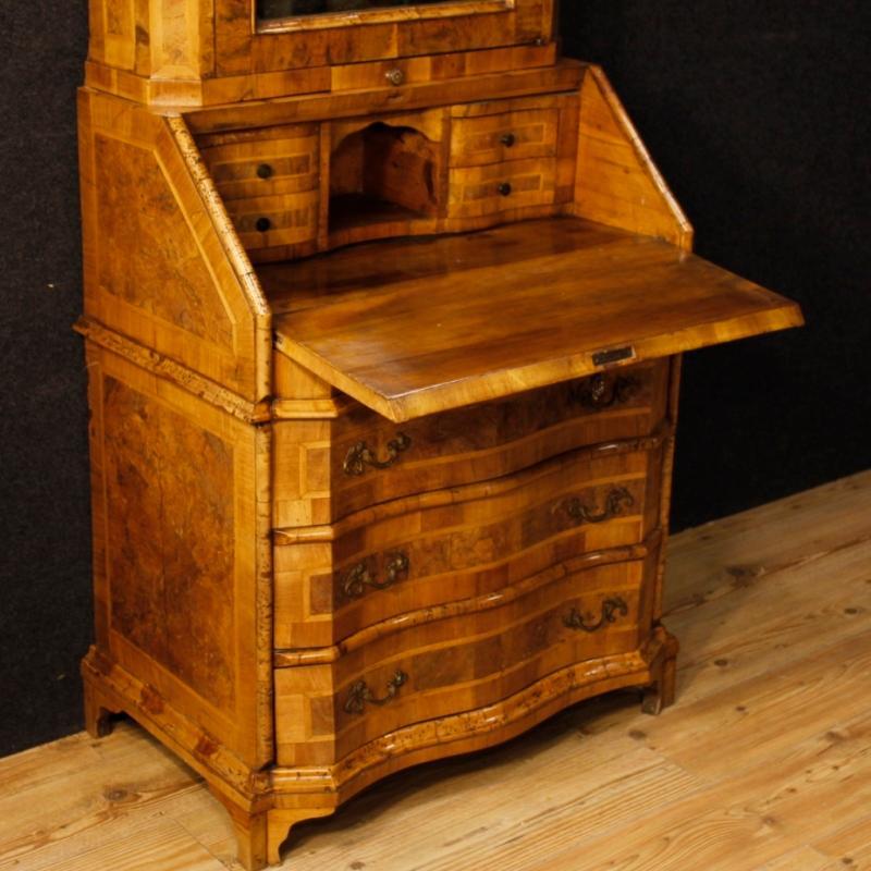 Venetian Inlaid Trumeau In Walnut Wood, 20th Century
