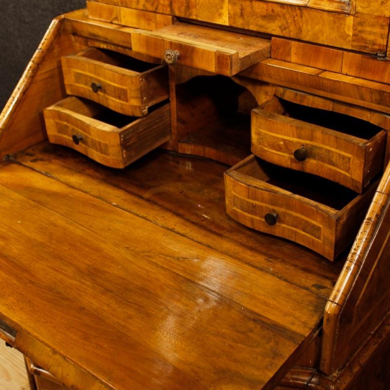Venetian Inlaid Trumeau In Walnut Wood, 20th Century
