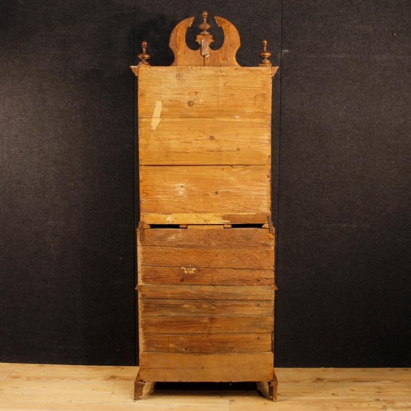 Venetian Inlaid Trumeau In Walnut Wood, 20th Century