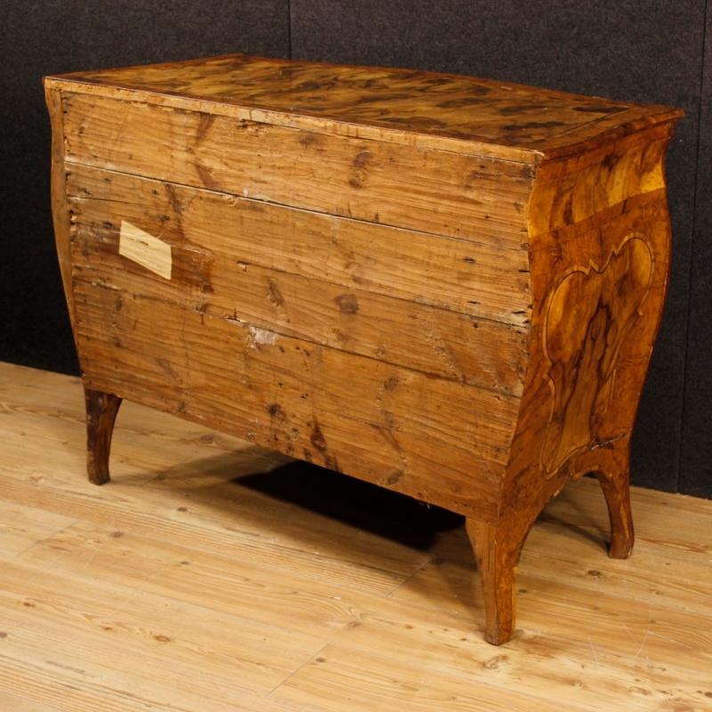 Italian Dresser In Walnut And Burl Wood, 20th Century