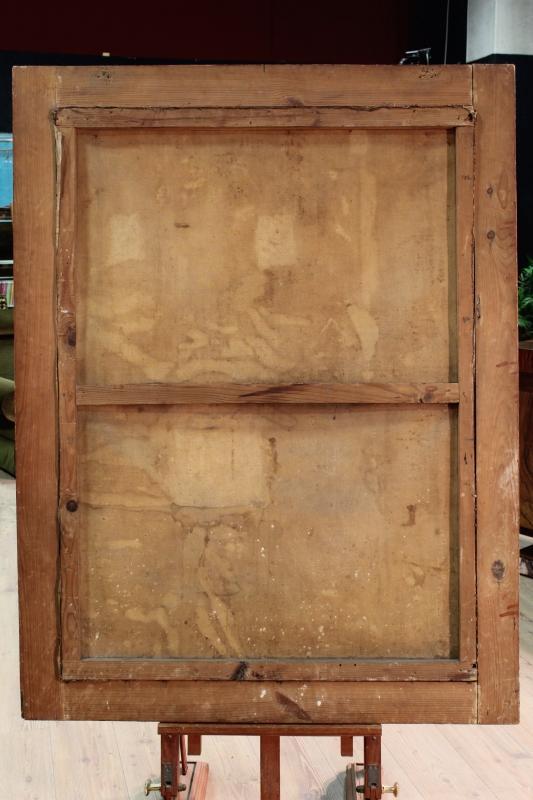 Antique Italian Religious Painting Coronation Of Madonna With Child 18th Century