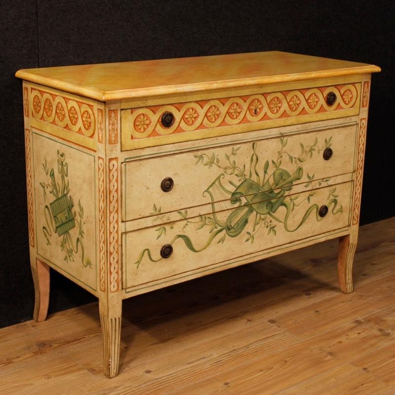 French Dresser In Lacquered and Painted Wood In Louis XVI Style 20th Century