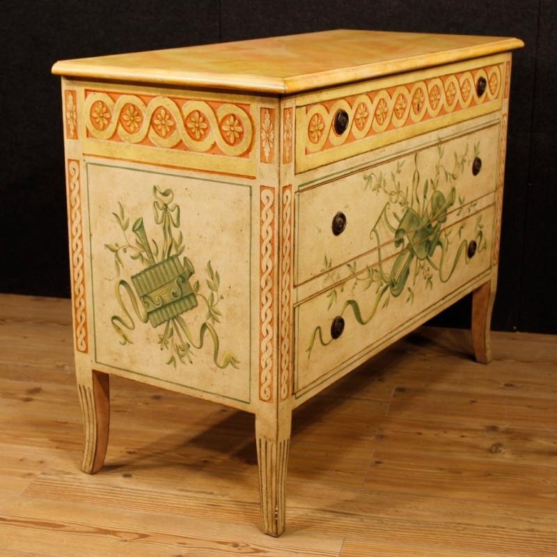 French Dresser In Lacquered and Painted Wood In Louis XVI Style 20th Century