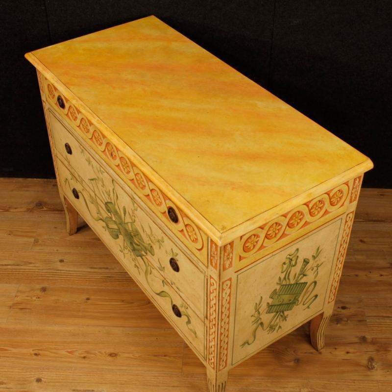 French Dresser In Lacquered and Painted Wood In Louis XVI Style 20th Century