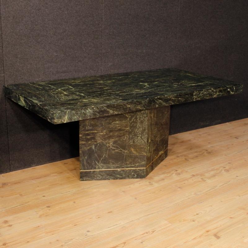 Muller Of Mexico Dining Table In Marble, Wood, Metal From 20th Century