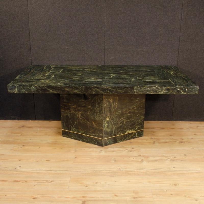 Muller Of Mexico Dining Table In Marble, Wood, Metal From 20th Century