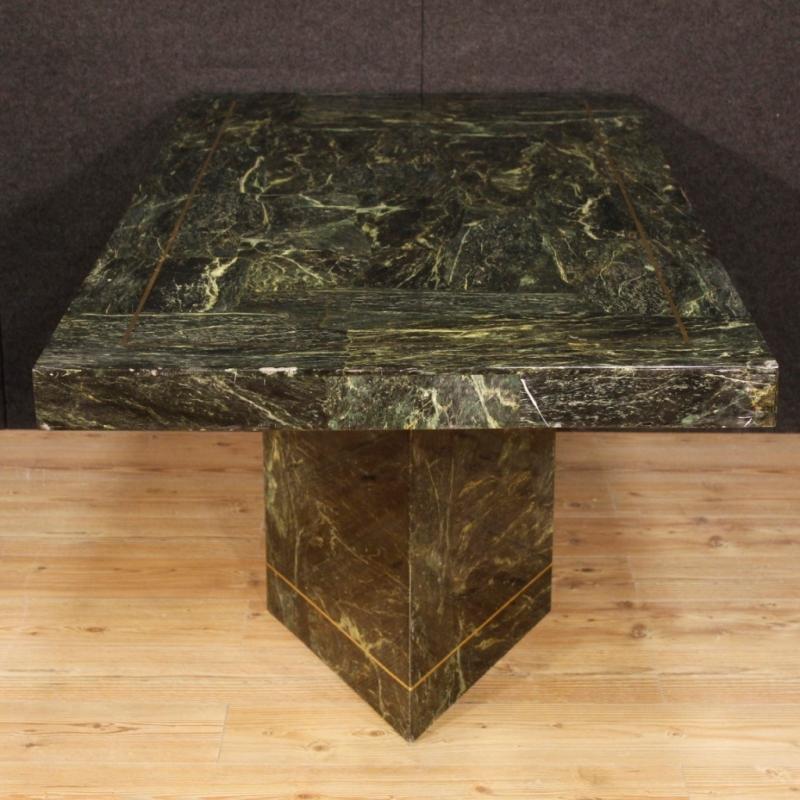 Muller Of Mexico Dining Table In Marble, Wood, Metal From 20th Century