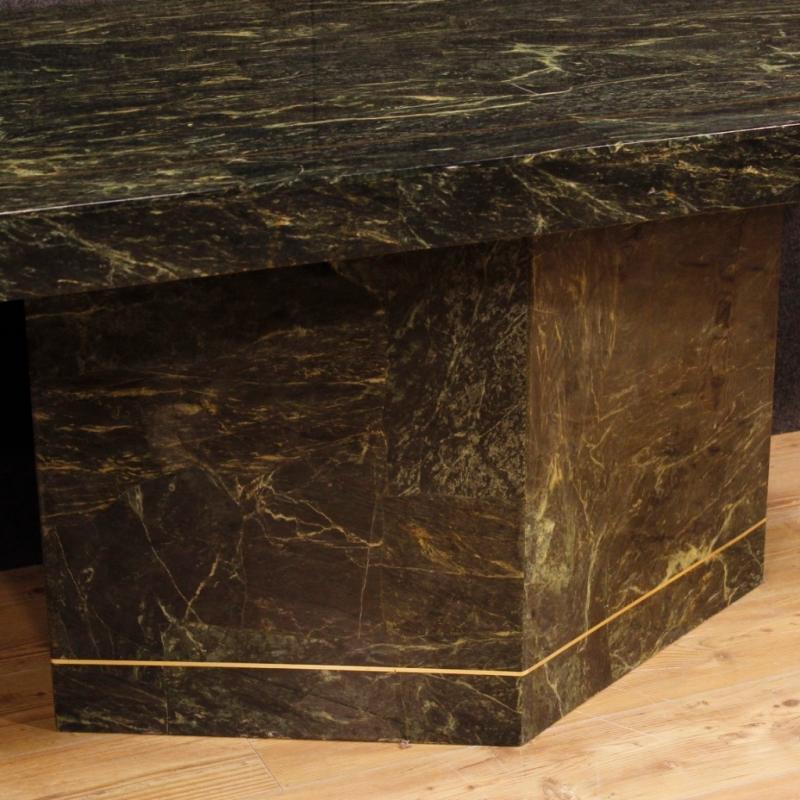 Muller Of Mexico Dining Table In Marble, Wood, Metal From 20th Century
