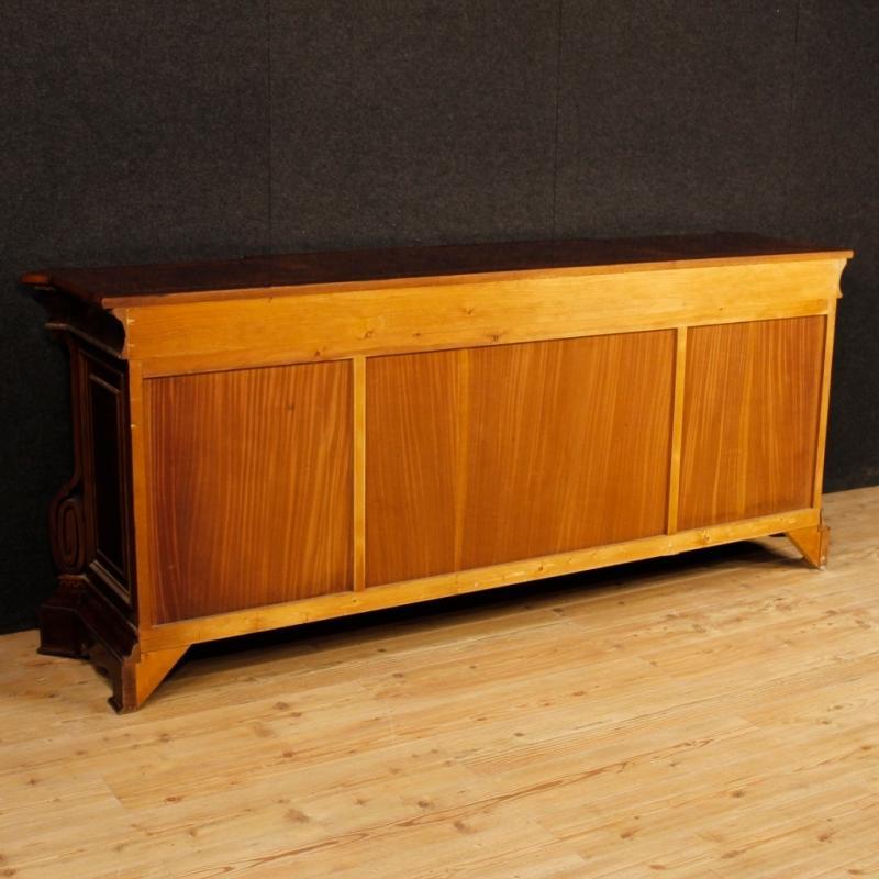 Italian Sideboard In Inlaid Wood With 4 Doors From 20th Century