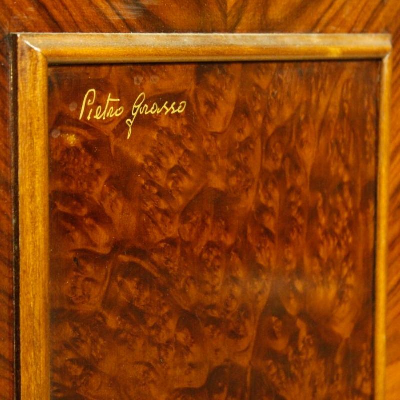 Italian Sideboard In Inlaid Wood With 4 Doors From 20th Century