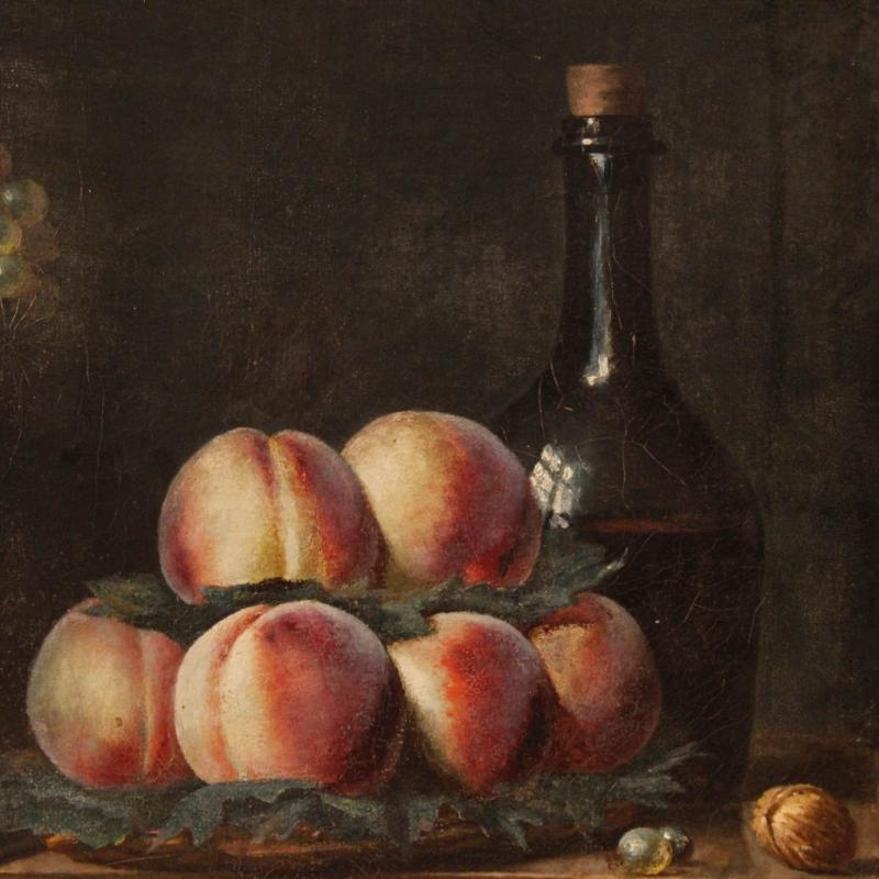 French Still Life Painting Oil On Canvas From 19th Century
