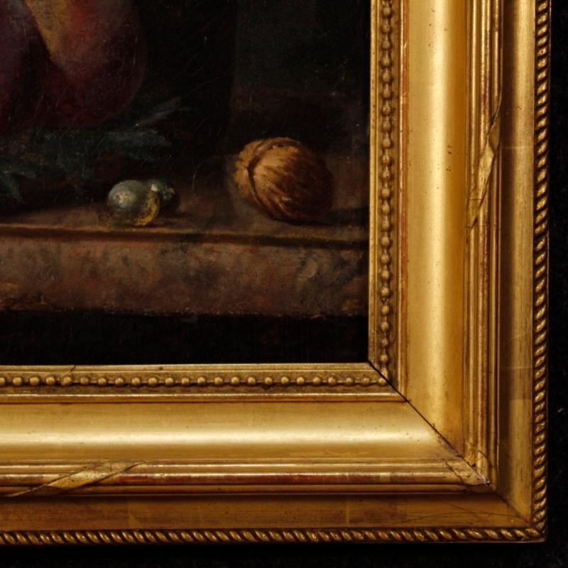 French Still Life Painting Oil On Canvas From 19th Century