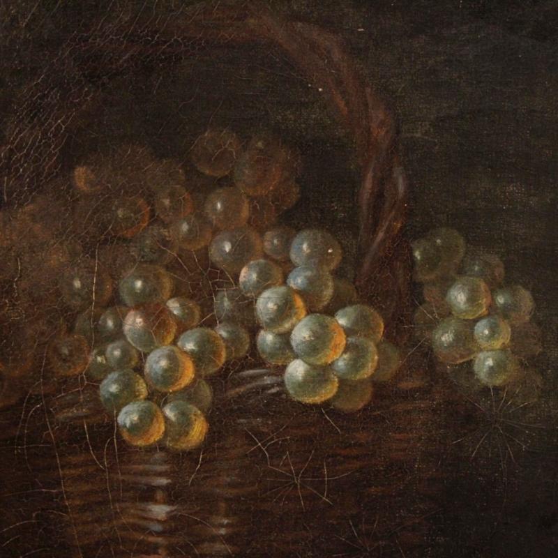 French Still Life Painting Oil On Canvas From 19th Century