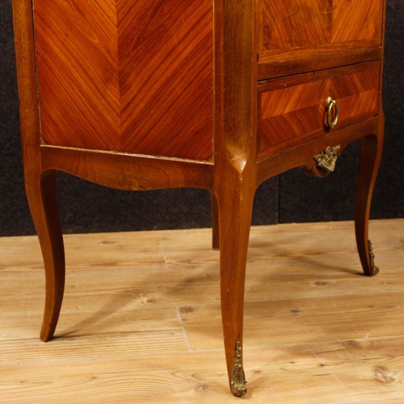 French Commode in Rosewood And Mahogany With Onyx Top And Gilt Bronzes From 20th Century