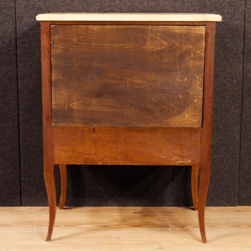 French Commode in Rosewood And Mahogany With Onyx Top And Gilt Bronzes From 20th Century
